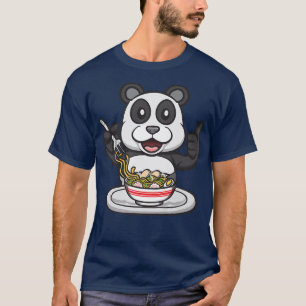 Cute Panda Beer Ramen T-shirt Kawaii Animal en Ram