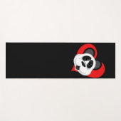 Cute Panda Beer Red en Black Yogamat (Voorkant (horizontaal))
