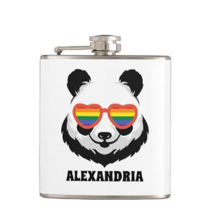 Cute Panda Beer   Regenboog   LGBTQ Heupfles