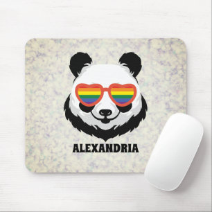 Cute Panda Beer Regenboog LGBTQ Muismat