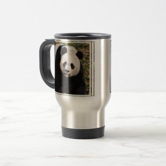 Cute Panda Beer Reisbeker (Voorkant links)