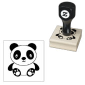 Cute Panda Beer Rubberstempel (Gestempeld)