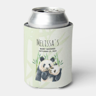 Cute Panda Beren Cuddling Waterverf Baby shower Blikjeskoeler