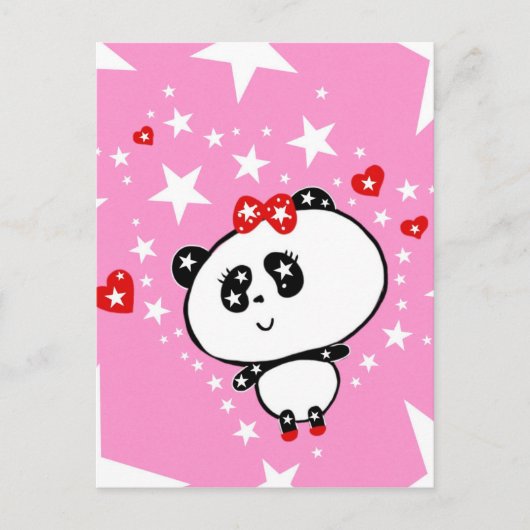 Cute Panda Beren Funny Personalized Briefkaart (Voorkant)