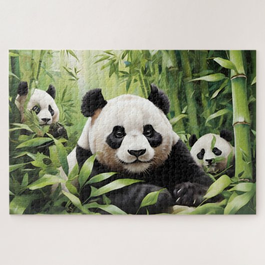 Cute panda beren legpuzzel (Horizontaal)