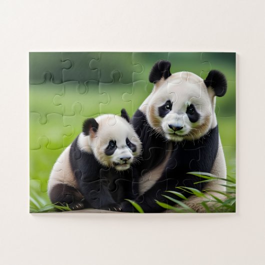 Cute Panda Beren Legpuzzel (Horizontaal)