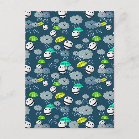 Cute Panda Beren Pattern Briefkaart (Voorkant)
