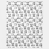 Cute Panda Beren Pattern Fleece Blanket (Voorkant)
