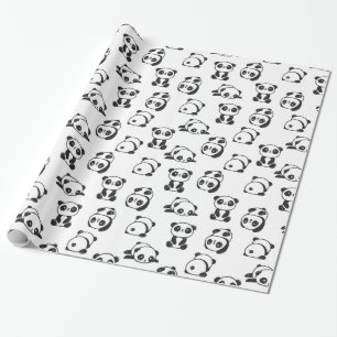 Cute Panda Beren Pattern Wrapping Paper Cadeaupapier