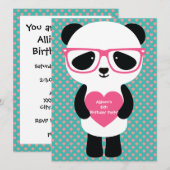 Cute Panda Birthday Kaart (Voorkant / Achterkant)