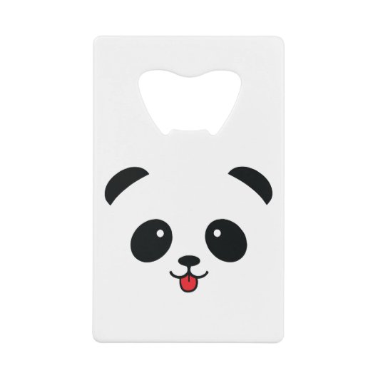 Cute Panda Blep Mlem Blop Kredietkaart Flessenopener (Voorkant)