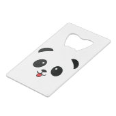 Cute Panda Blep Mlem Blop Kredietkaart Flessenopener (Voorkant Gekanteld)