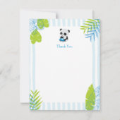Cute Panda Boy Baby shower Bedankt kaarten (Voorkant)