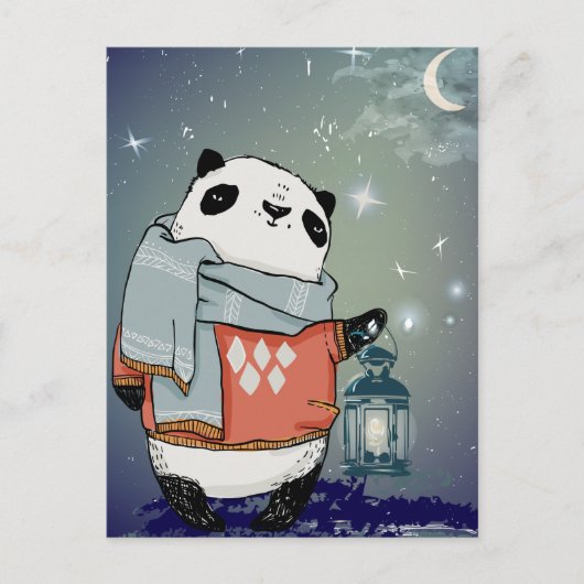 Cute Panda Briefkaart (Voorkant)
