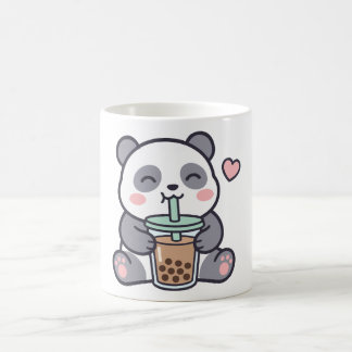 Cute Panda Bubble Tea Klassieke Mok
