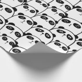 Cute Panda Cartoon Gift Wrapping Paper Cadeaupapier (Hoek)