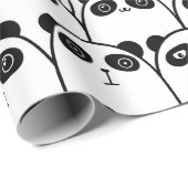 Cute Panda Cartoon Gift Wrapping Paper Cadeaupapier (Rol Hoek)