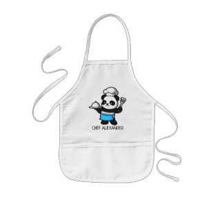 Cute Panda Chef Personaliseert het Schort van Kind