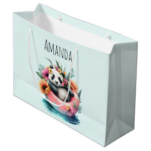 Cute Panda Chilling in een binnenbuis Groot Cadeauzakje