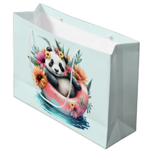 Cute Panda Chilling in een binnenbuis Groot Cadeauzakje