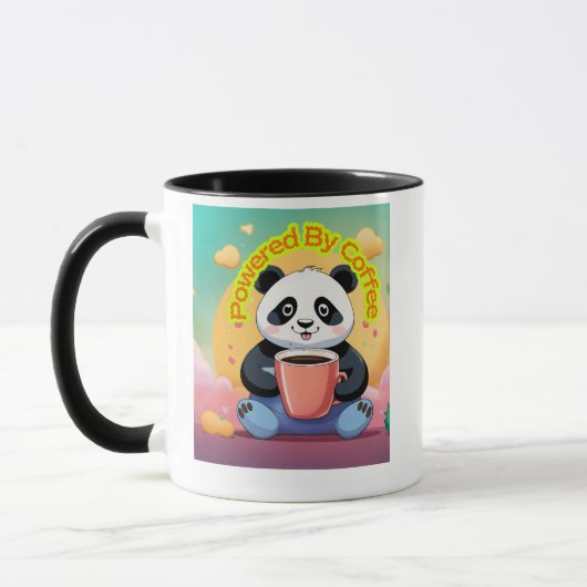 Cute Panda Coffee Mug – “Powered by Coffee”  Mok (Links)