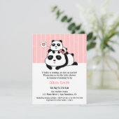 Cute Panda Cub et maman Baby Shower Invitations (Debout devant)
