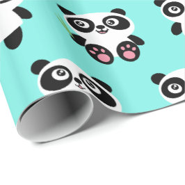 Cute Panda Design Wrapping Paper Cadeaupapier