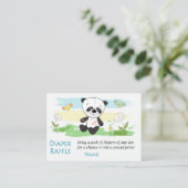 Cute Panda Diaper Raffle Tickets (Staand voorkant)