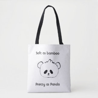 Cute Panda En Bamboe Quote Boodschappentas Draagtas