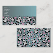 Cute Panda en Flowers Pattern Visitekaartje (Voorkant / Achterkant)