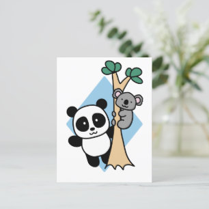 Cute Panda et Koala - Carte postale Amanda Roos