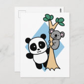Cute Panda et Koala - Carte postale Amanda Roos (Devant / Derrière)