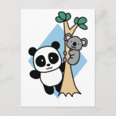 Cute Panda et Koala - Carte postale Amanda Roos (Devant)