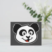 Cute Panda Face Briefkaart (Staand voorkant)