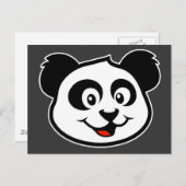 Cute Panda Face Briefkaart (Voorkant / Achterkant)
