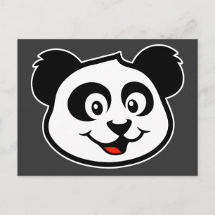 Cute Panda Face Briefkaart