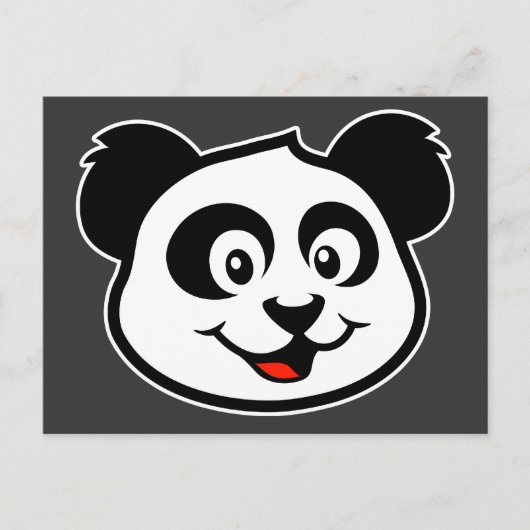 Cute Panda Face Briefkaart (Voorkant)