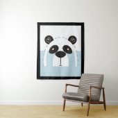 Cute Panda Face Colorblock Wandkleed (In situ)