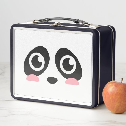 Cute Panda Face met Big Eyes Lunch Box (In situ)