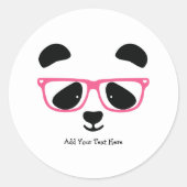 Cute Panda Face Ronde Sticker (Voorkant)