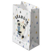 Cute Panda First Birthday Klein Cadeauzakje (Voorkant Gekanteld)
