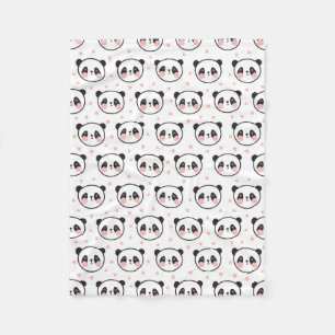 Cute panda fleece deken