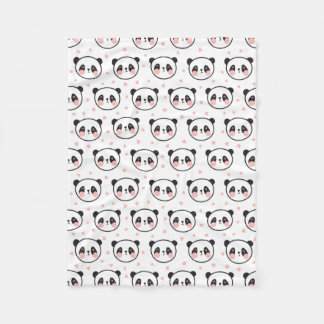 Cute panda fleece deken
