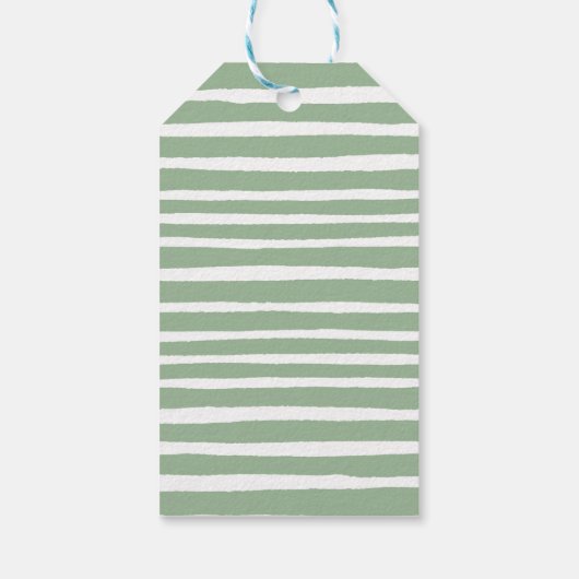 Cute Panda & Foliage Neutrale Baby shower Dank u w Cadeaulabel (Achterkant)