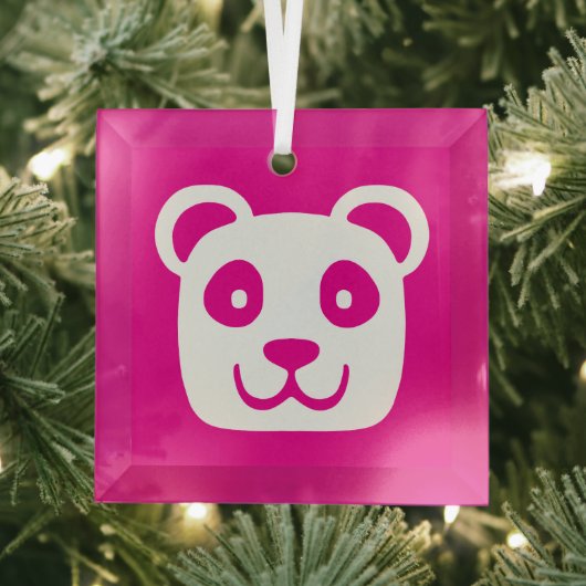Cute Panda Glas Ornament (Insitu)