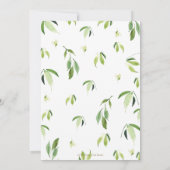 Cute Panda Greenery Baby shower Gender Neutral Kaart (Achterkant)