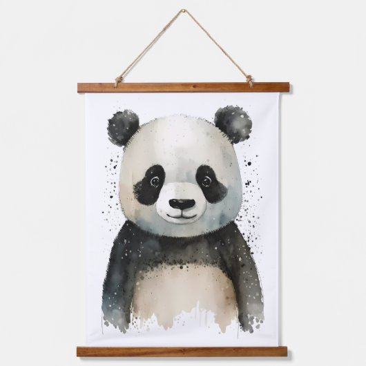 Cute Panda Hangend Wandkleed (Voorkant)