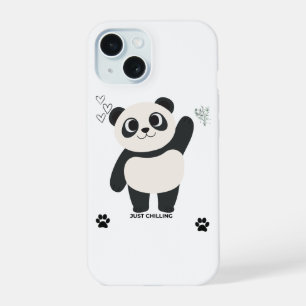 Cute Panda Hoesje — Gewoon Chillen Kawaii Anima iPhone 15 Hoesje