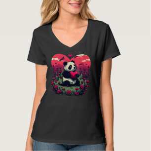 Cute Panda Holding Heart - Valentijnsdag Gift T-shirt