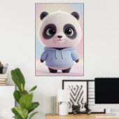 Cute Panda Hoodie – Kawaii Panda Poster Art (Bureau à domicile)